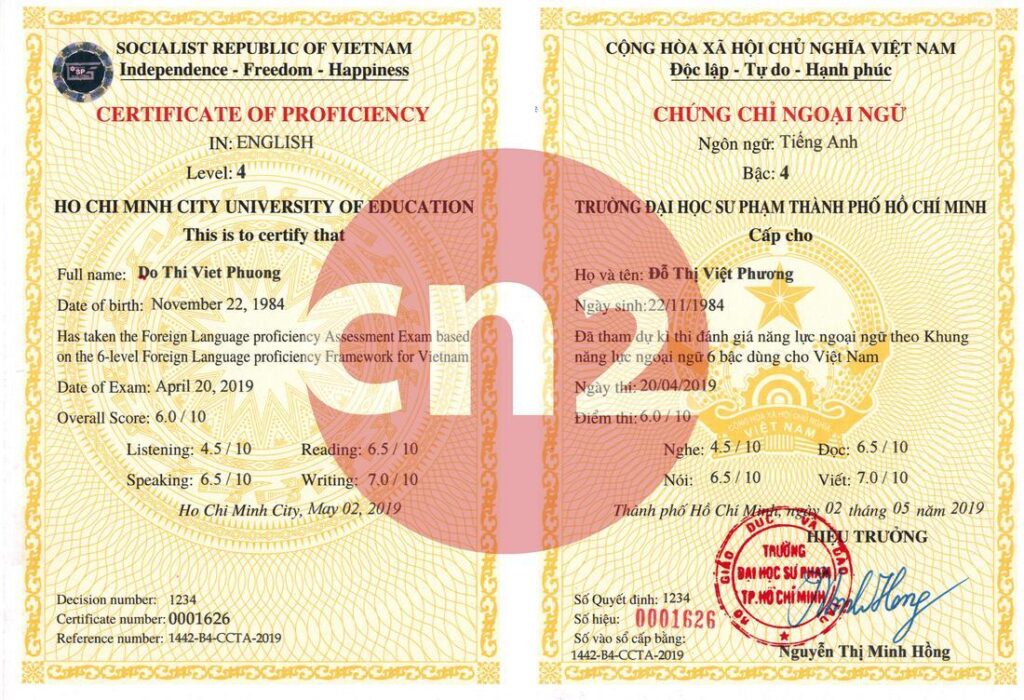 chứng chỉ tiếng anh, ngoại ngữ khung tham chiếu Châu Âu